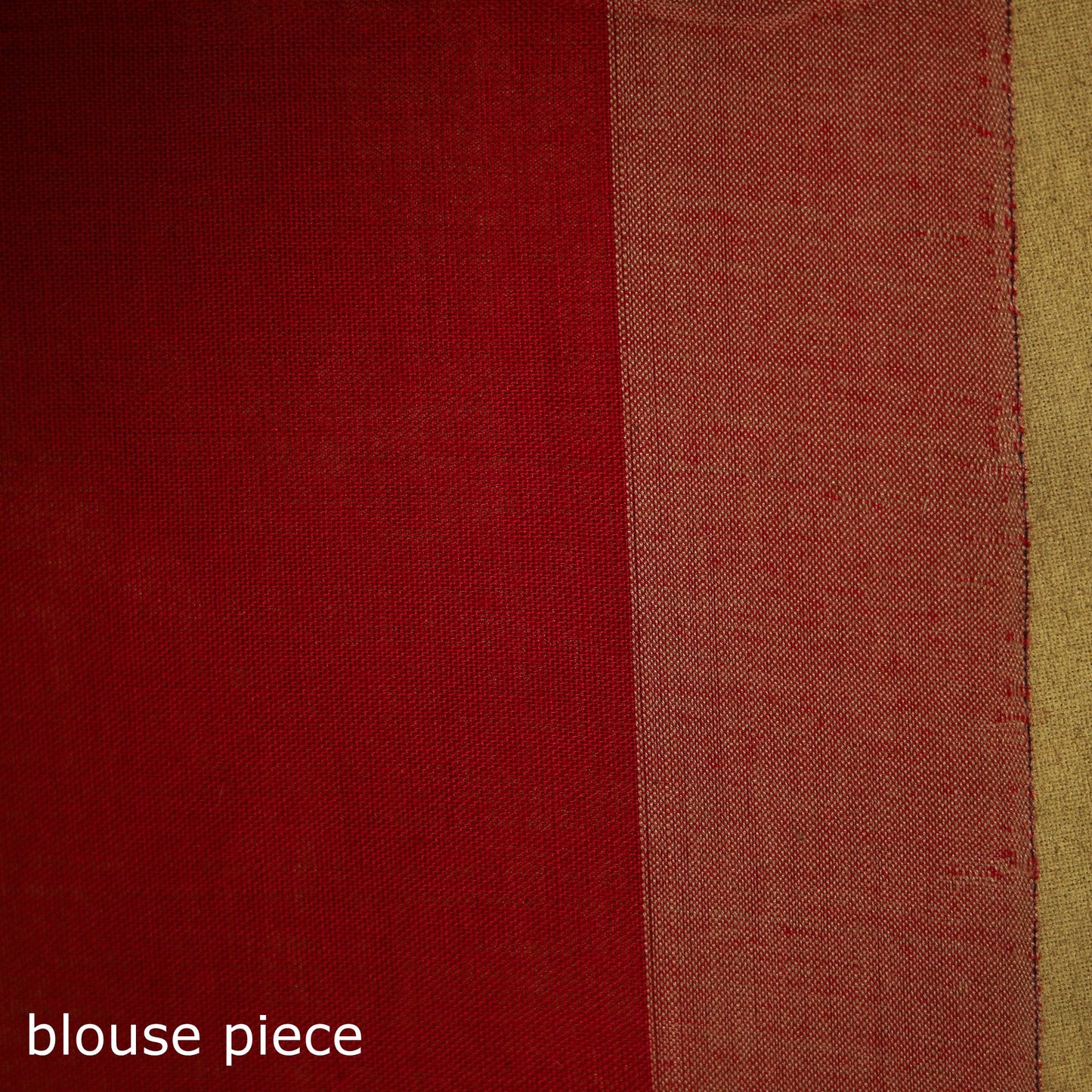 Red - dharwad cotton saree with border 34 - handcrafted