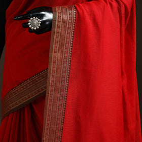 Dharwad cotton saree with border 38 - handcrafted