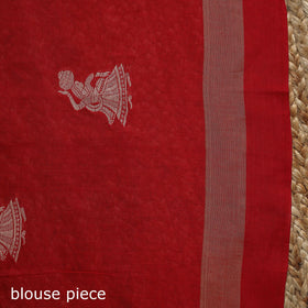 Dharwad cotton saree with thread buta 08 - handcrafted