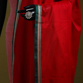 Red - dharwad mercerised cotton dupatta with border 86
