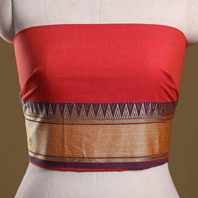 Dharwad weave cotton blouse piece 21 - handcrafted
