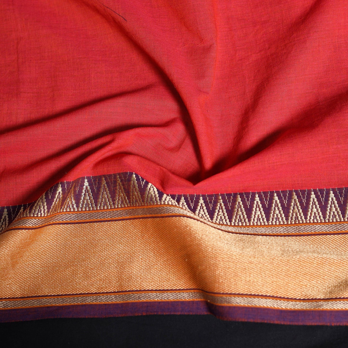 Dharwad weave cotton blouse piece 21 - handcrafted