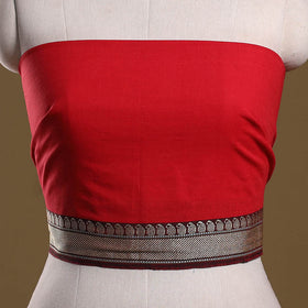 Dharwad weave cotton blouse piece 22 - handcrafted