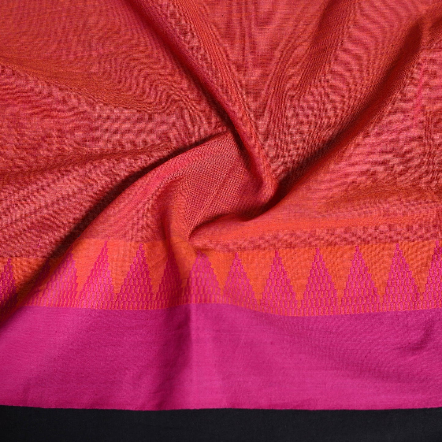 Dharwad weave cotton blouse piece 36 - handcrafted