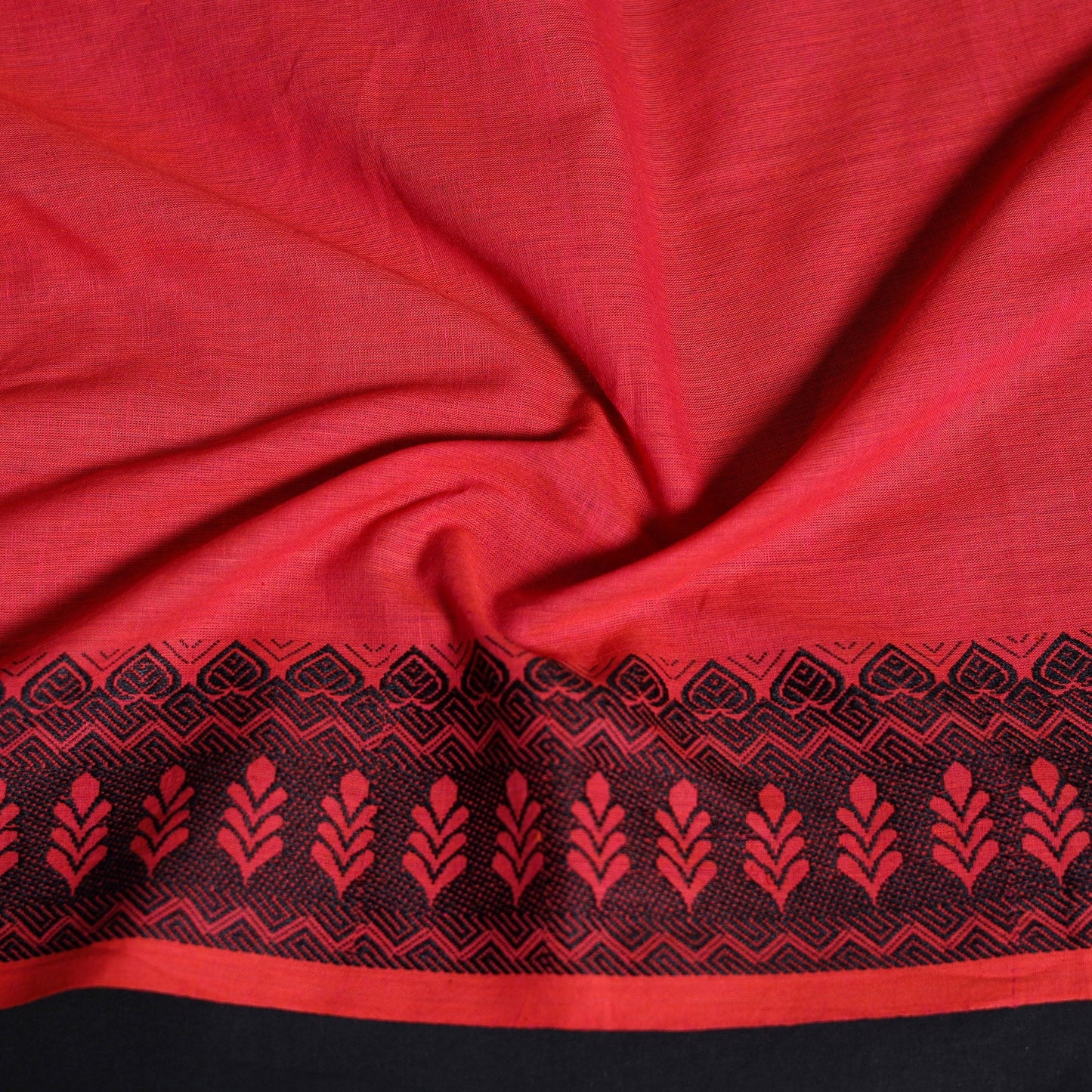 Dharwad weave cotton blouse piece 37 - handcrafted