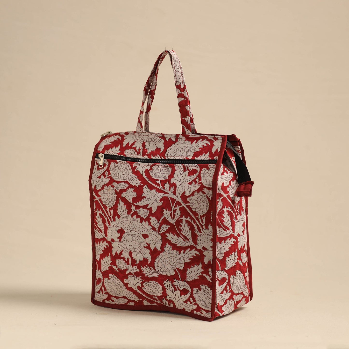  Red Eco-Friendly Handmade Cotton Handbag for Women
