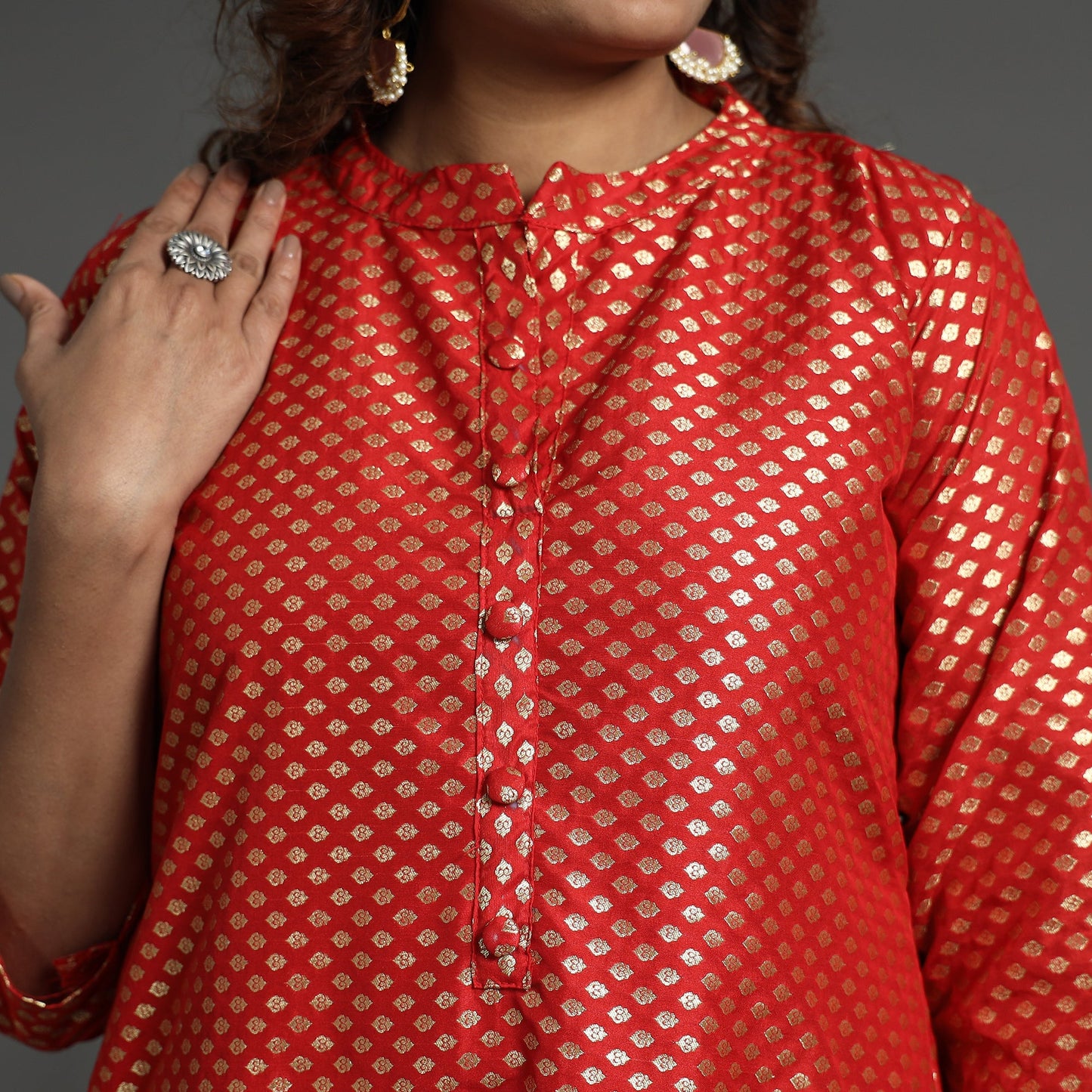 Banarasi Kurta with Palazzo & Dupatta Set