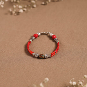 Red - ethnic tribal tibetan beads bracelet from himalaya 04