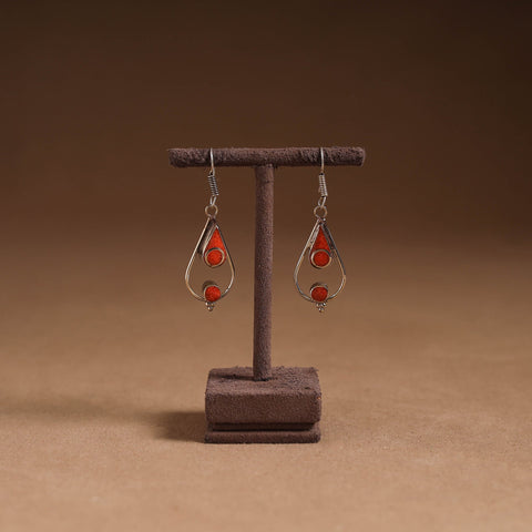 Red - ethnic tribal tibetan earrings from himalaya 73