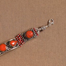 Red - ethnic tribal tibetan metal bracelet from himalaya 13