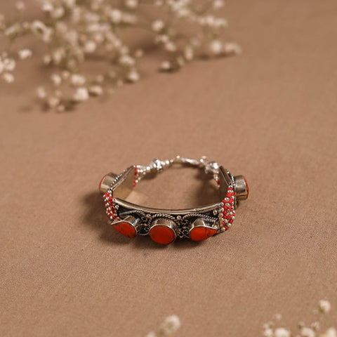Red - ethnic tribal tibetan metal bracelet from himalaya 13