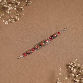 Red - ethnic tribal tibetan metal bracelet from himalaya 17