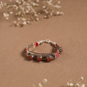 Red - ethnic tribal tibetan metal bracelet from himalaya 17