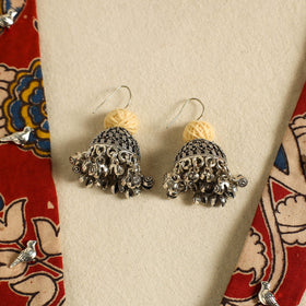 Red - fabart german silver necklace set 08 - handcrafted