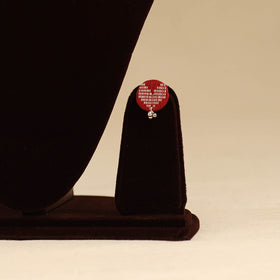 Red - fabart jute choker necklace set with ghungroo work 11