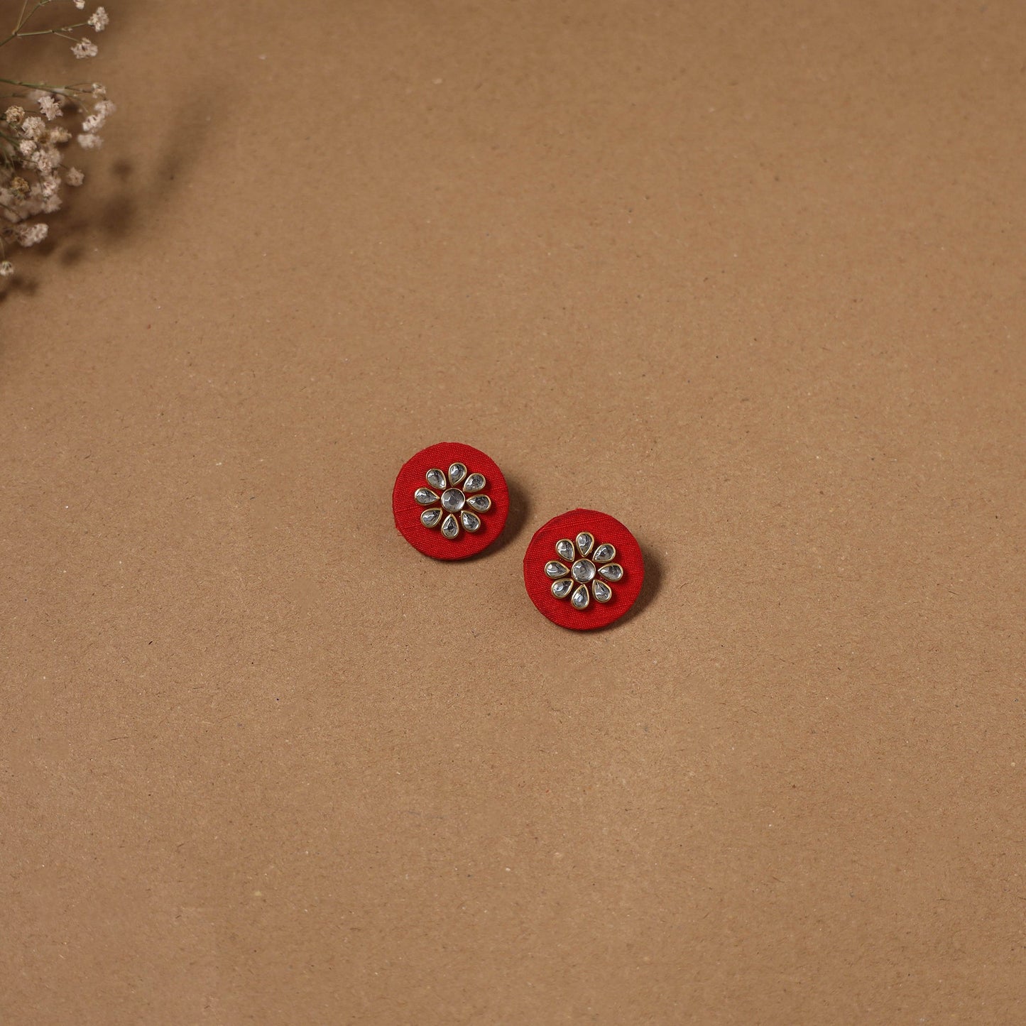 Fabart kundan earrings & maang tikka set 13 - handcrafted