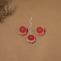 Fabart kundan earrings & maang tikka set 16 - handcrafted