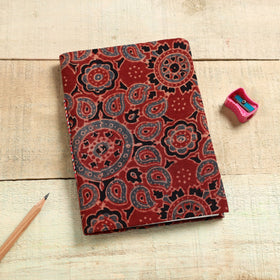  Ajrakh Fabric Cover Handmade Paper Notebook Online in India 