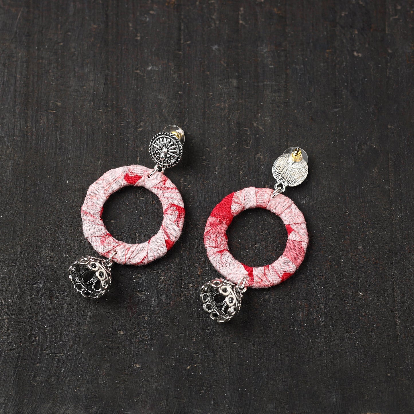 Red Farah GS Fabart Handmade Earrings