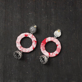 Red Farah GS Fabart Handmade Earrings