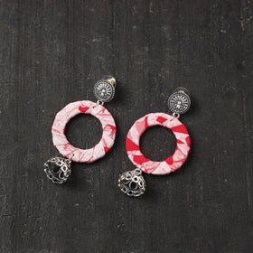 Red Farah GS Fabart Handmade Earrings
