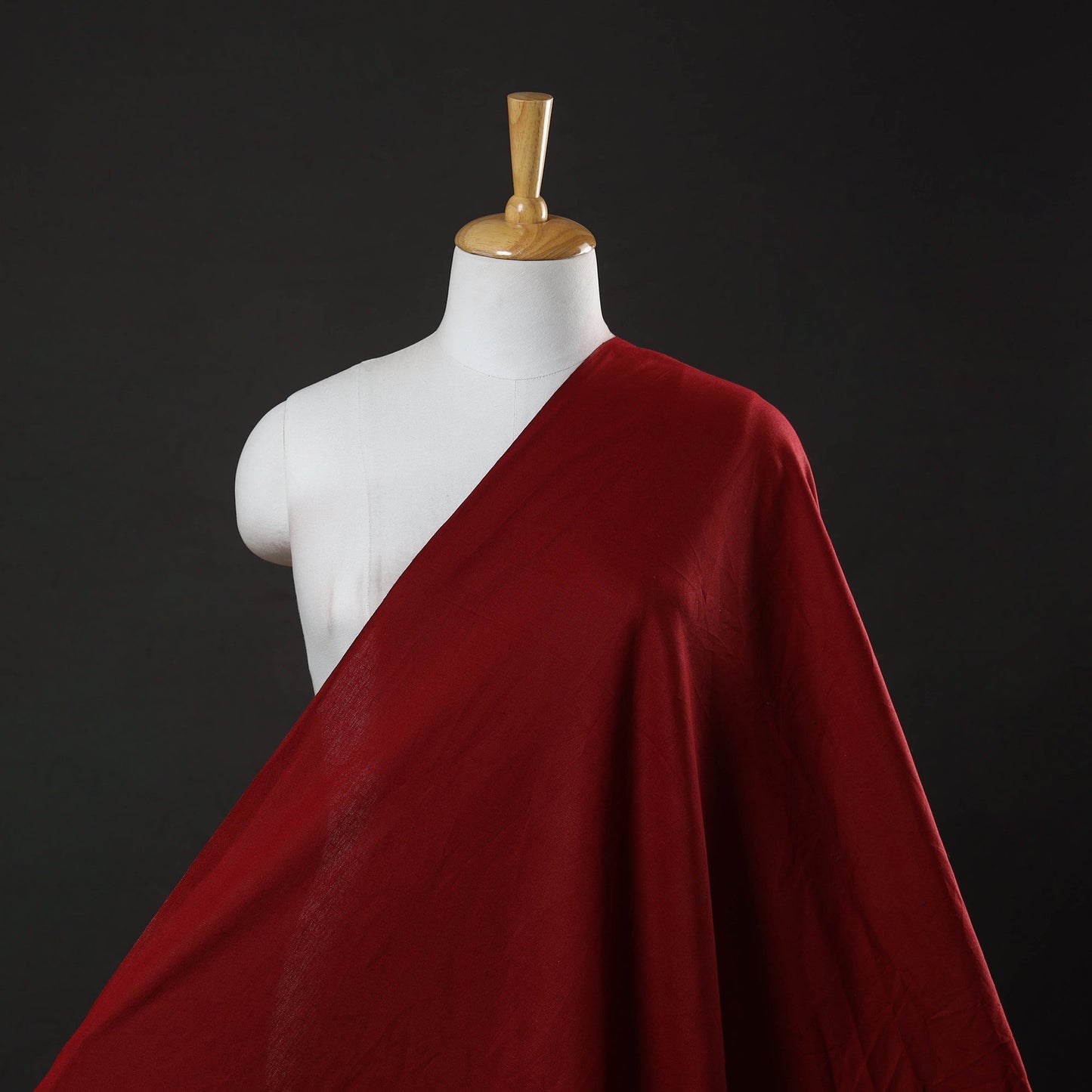 Buy Red Pre Washed Plain Flex Cotton Fabric Online l iTokri.com