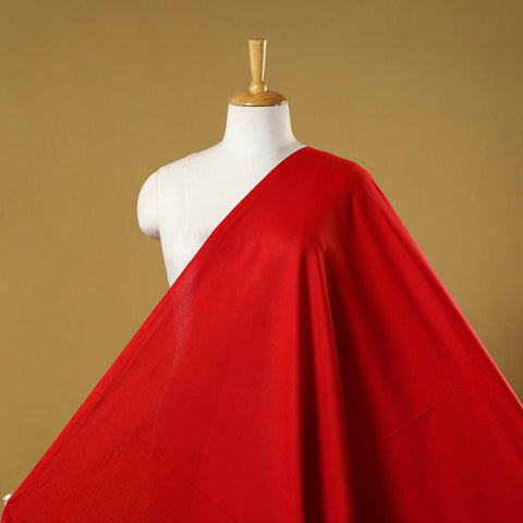 Red - flex cotton prewashed plain fabric 19 - handcrafted