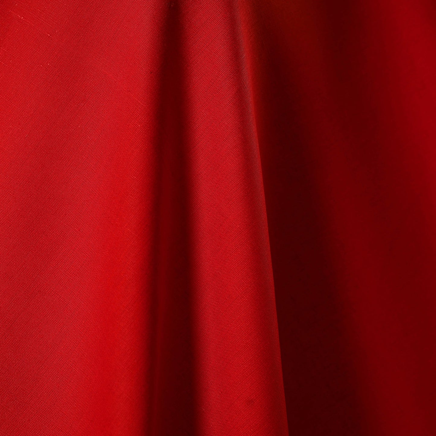 Red - flex cotton prewashed plain fabric 19 - handcrafted