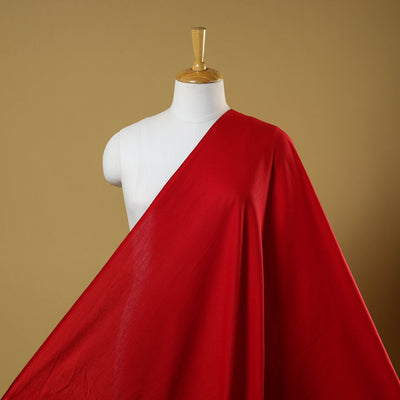 Red - flex cotton prewashed plain fabric 24 - handcrafted