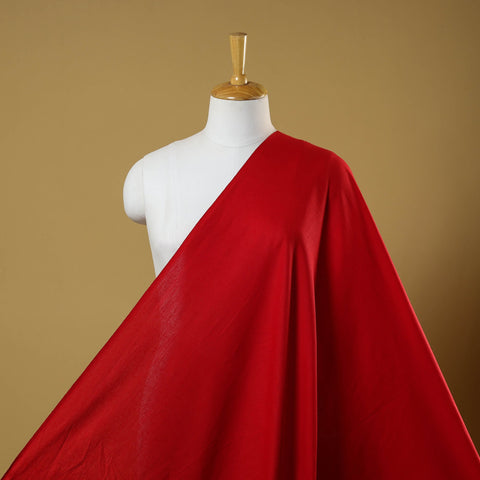 Red - flex cotton prewashed plain fabric 24 - handcrafted