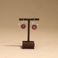 Flower & leaf - handcrafted paka meenakari earrings 72