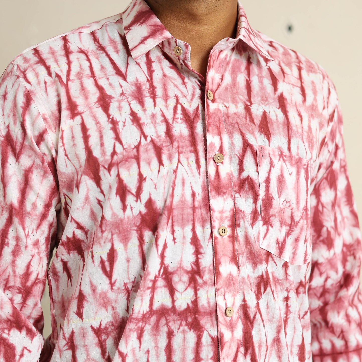 Buy Full Sleeve Tie & Dye Cotton Men Shibori Shirt