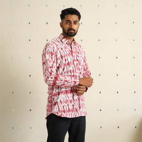Buy Full Sleeve Tie & Dye Cotton Men Shibori Shirt