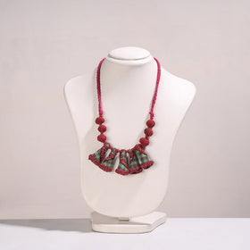  Gamcha Fabric & Beadwork Handmade Necklace 
