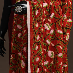 Georgette hand embroidered phulkari dupatta 25 - handcrafted