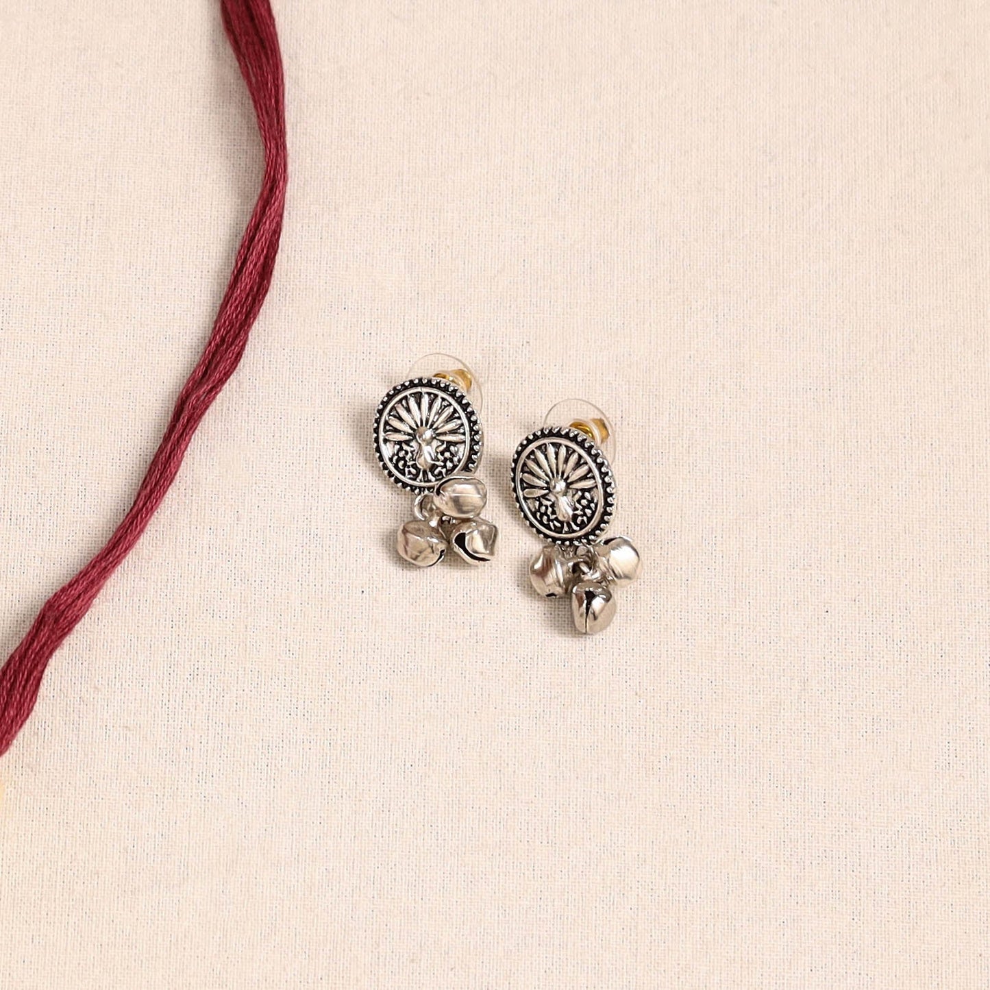 Red German Silver Fabart Necklace Set