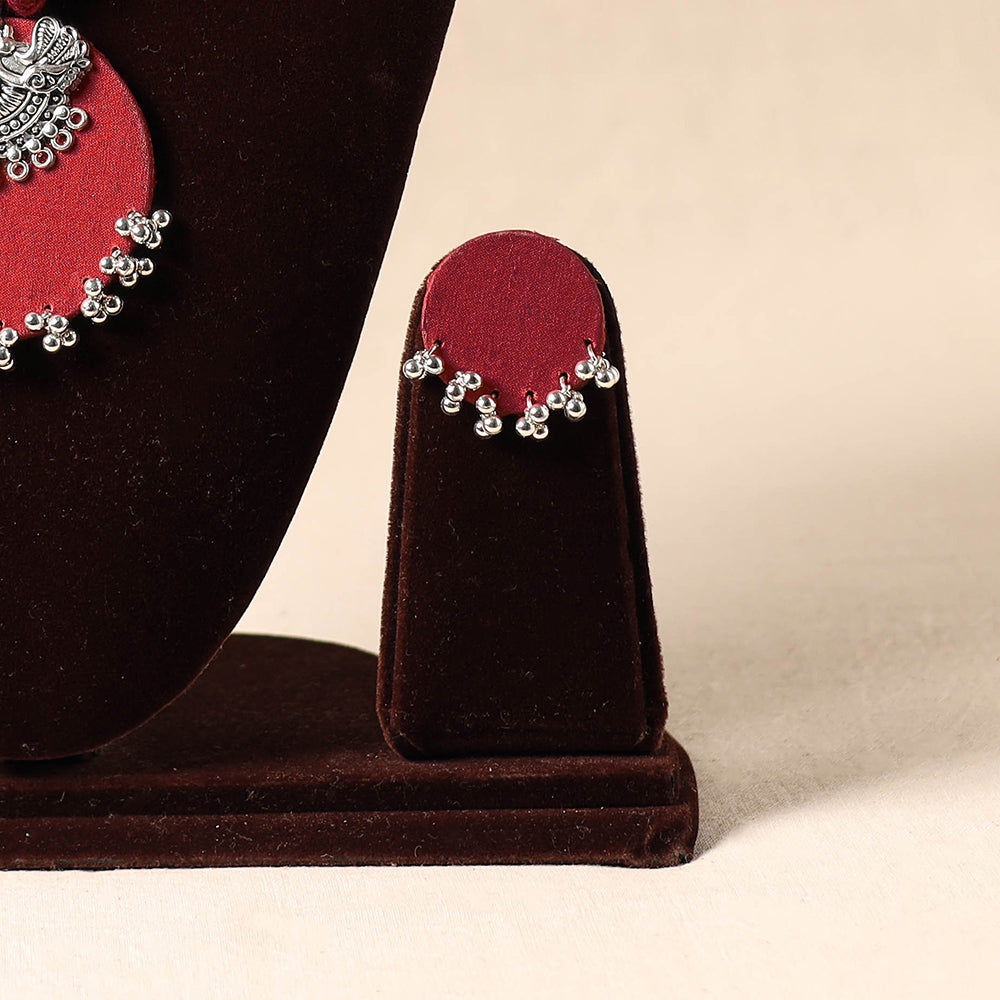 Red German Silver Fabart Necklace Set