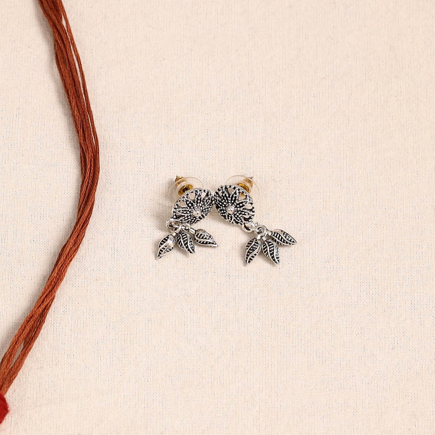 Red German Silver Fabart Necklace Set