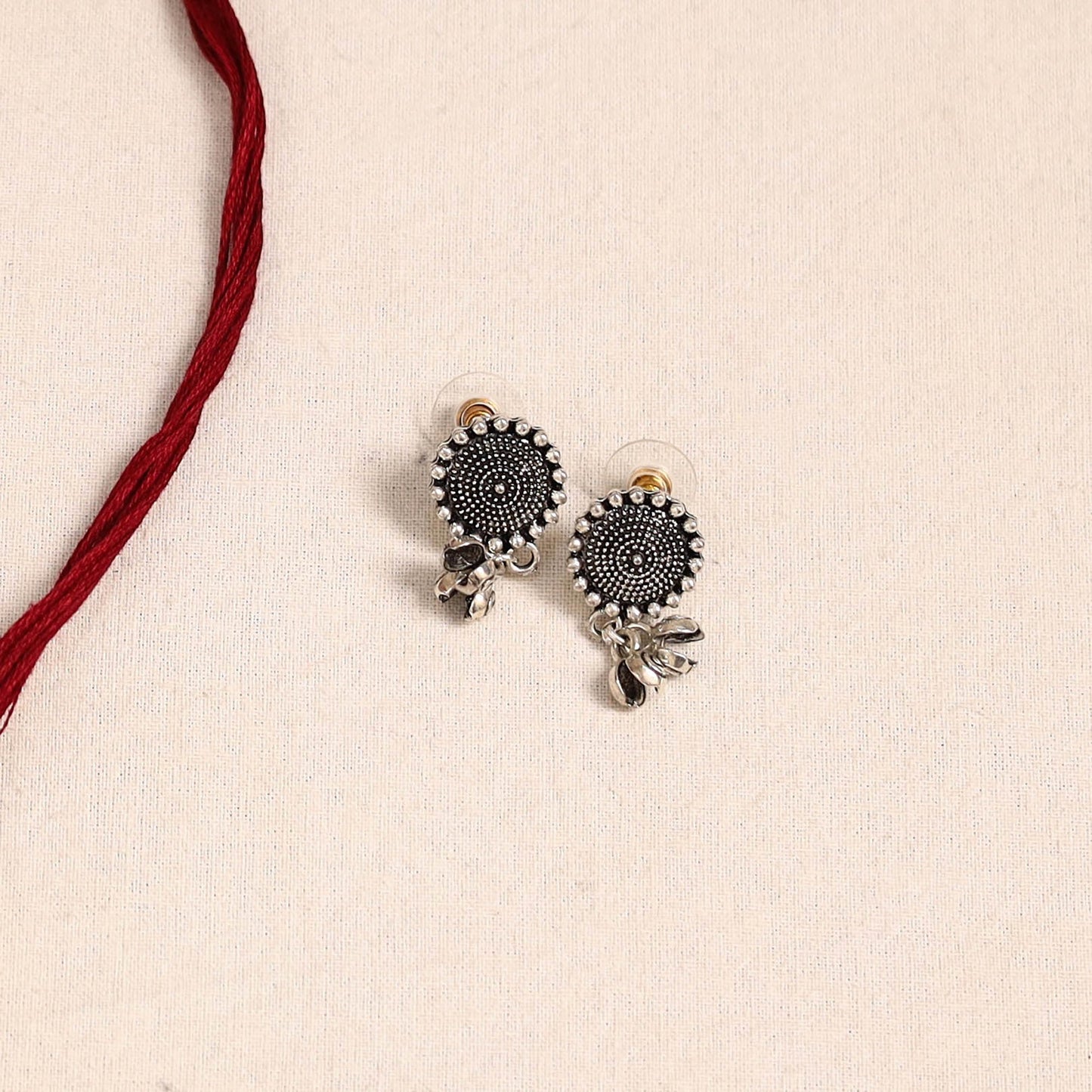 Red German Silver Fabart Necklace Set