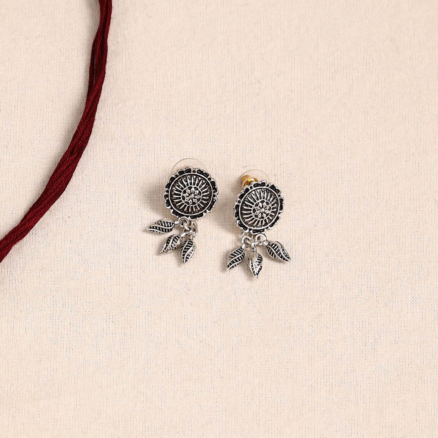 Red German Silver Fabart Necklace Set