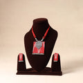 Red German Silver Fabart Necklace Set