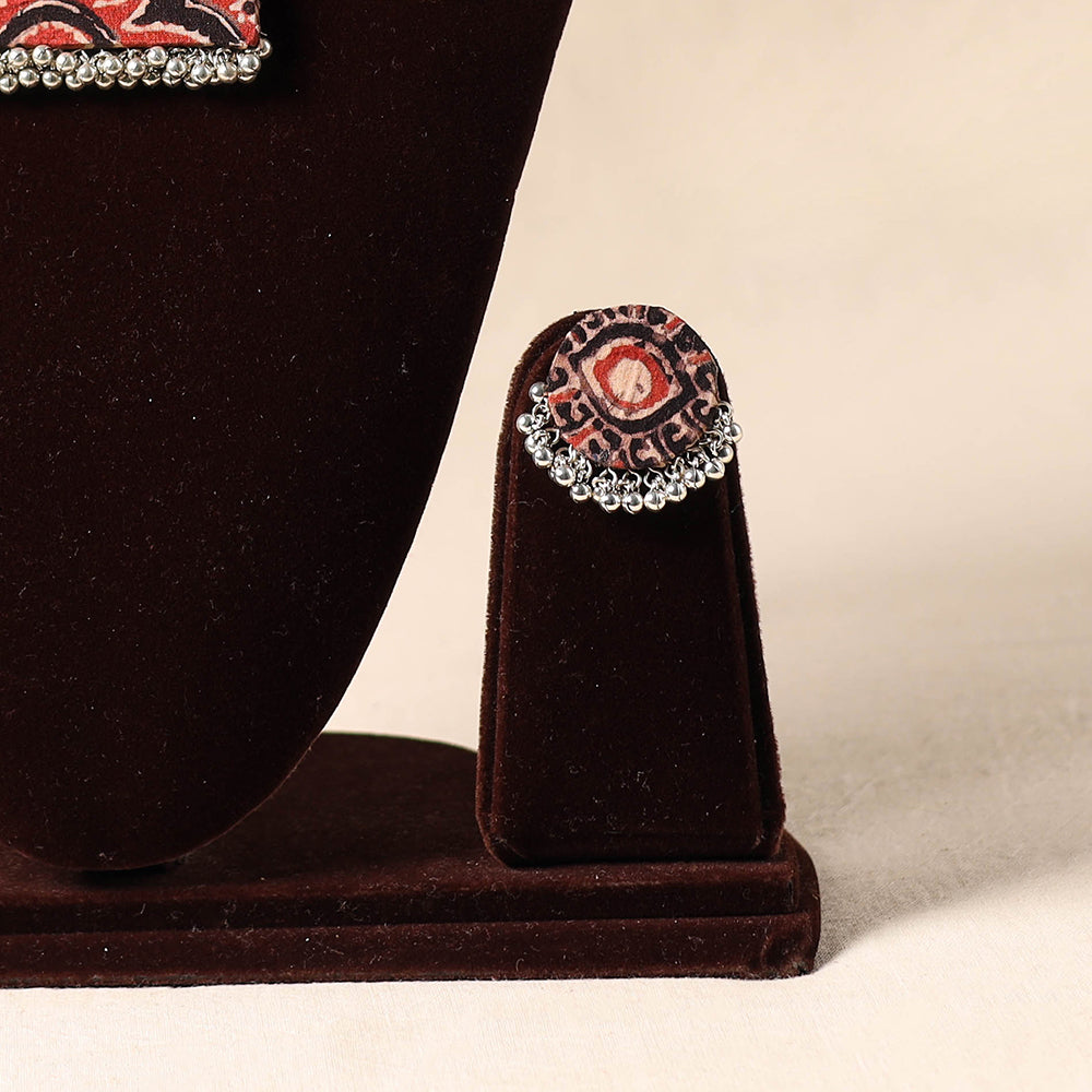 Red German Silver Fabart Necklace Set