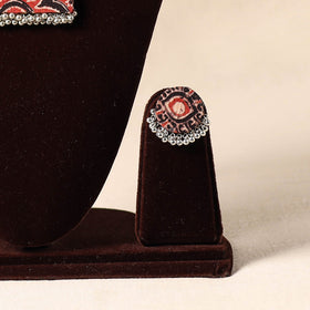 Red German Silver Fabart Necklace Set