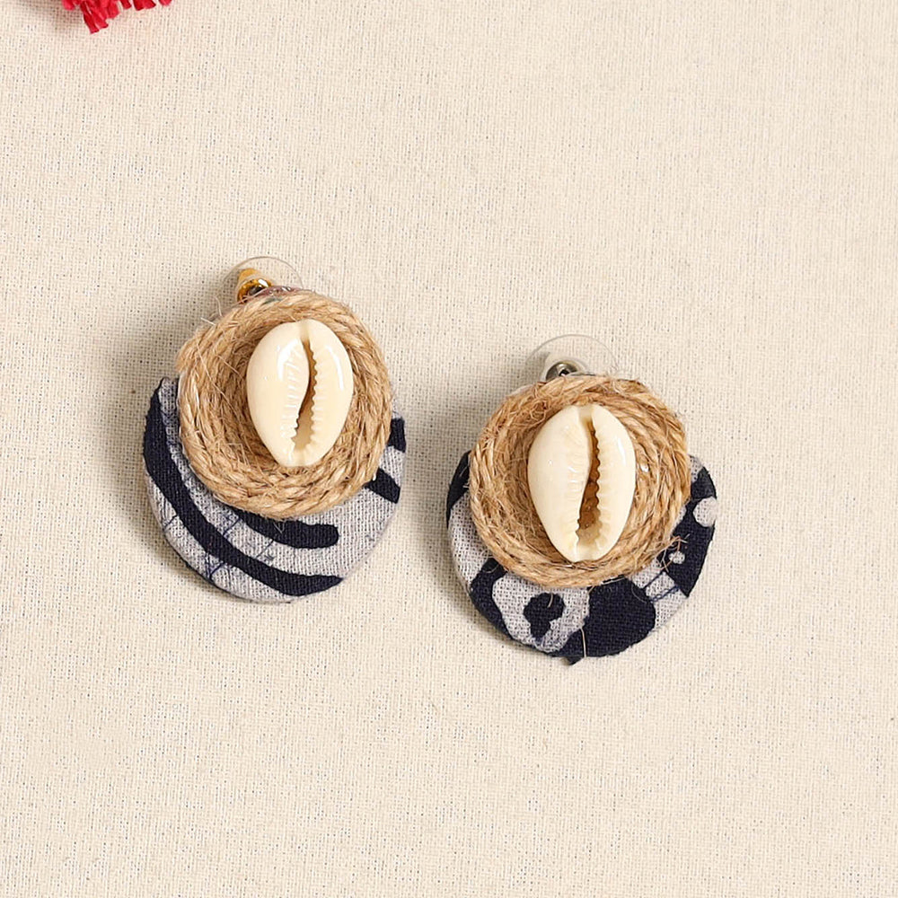 Red - german silver jute & fabart necklace set 66