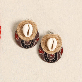 Red - german silver jute & fabart necklace set 68