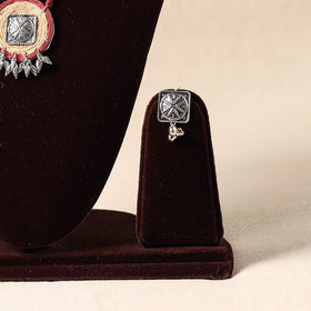 Red German Silver Jute Necklace Set