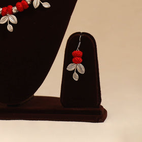 German silver thread beads necklace set 13 - handcrafted