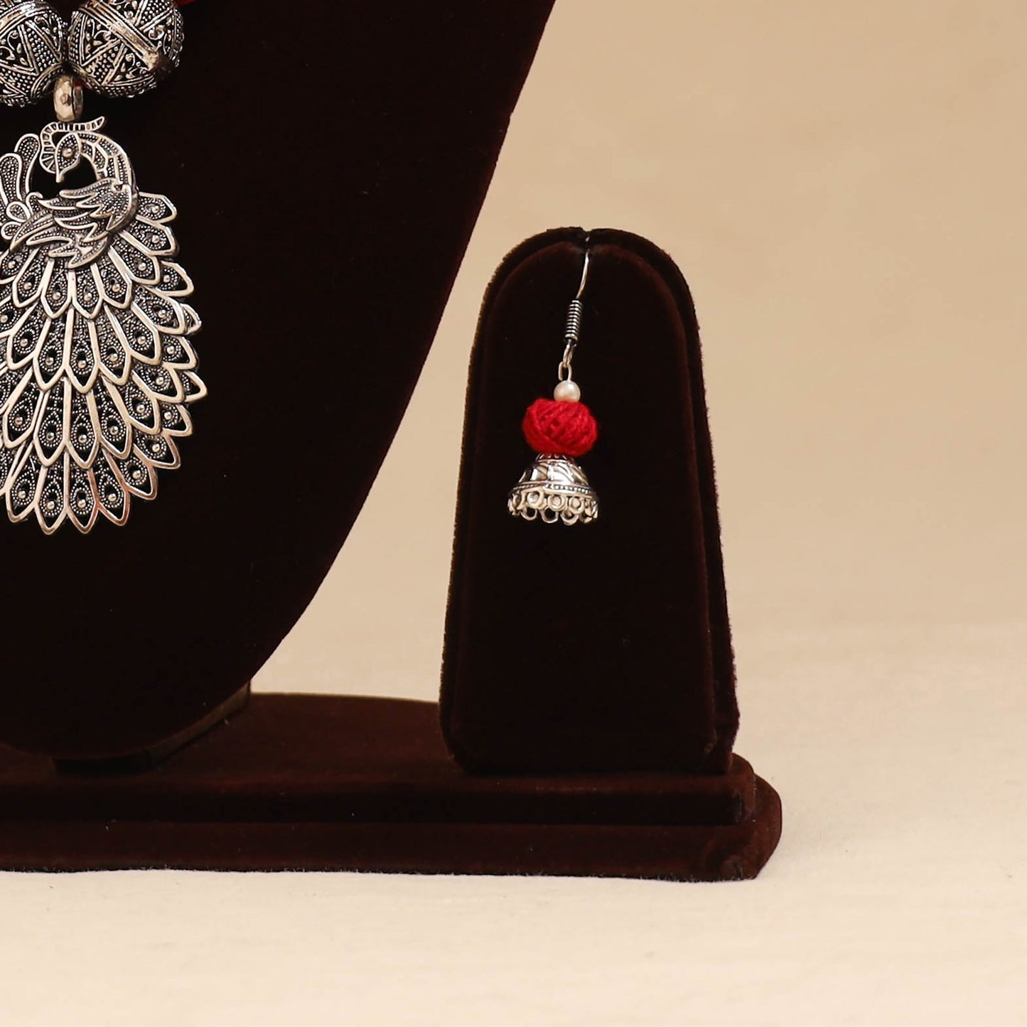 German silver thread beads necklace set 27 - handcrafted