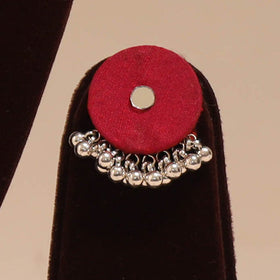 Ghungroo mirror work fabart necklace set 08 - handcrafted