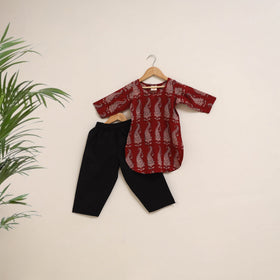 Red - girls bagh pure cotton kurta set (2-6 years) 18